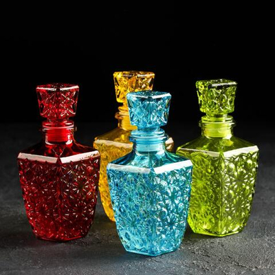 Штоф стеклянный «Галерея. Снежинки», 140 мл, цвет МИКС