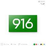 Номер на дверь 916, табличка на дверь для офиса, квартиры, кабинета, аудитории, склада, зеленая 120х70 мм, Айдентика Технолоджи