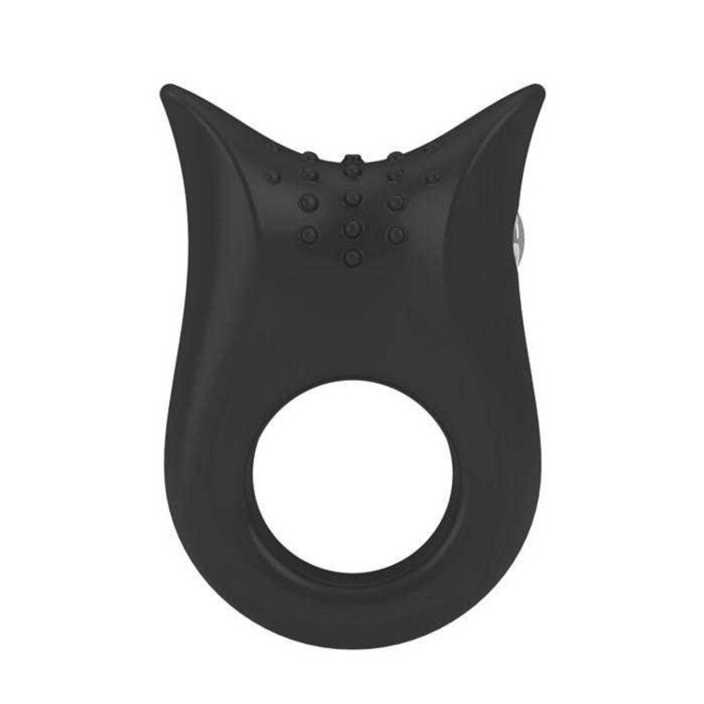 Черное эрекционное кольцо на пенис OVO с вибрацией (Цвет: черный)
