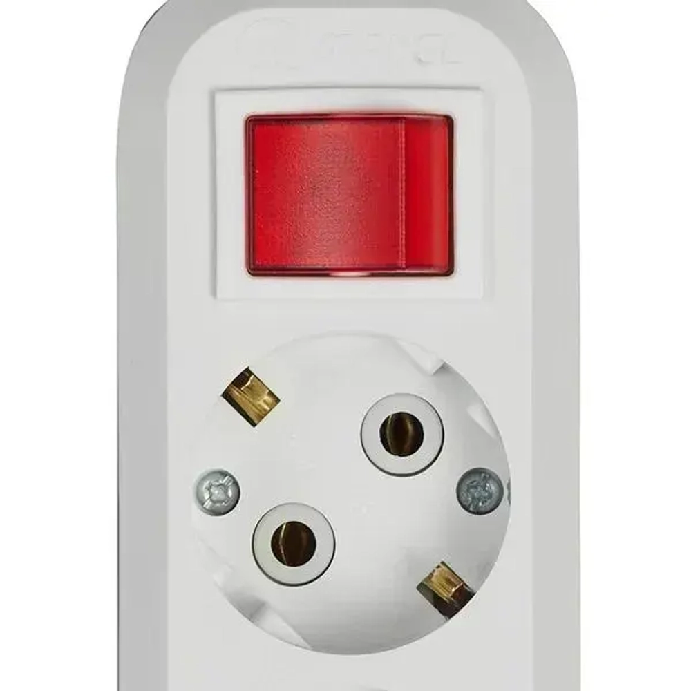 Колодка электрическая 3 розетки Makel 16 А 250 В 2,2 кВт с выключателем белая (MGP211)