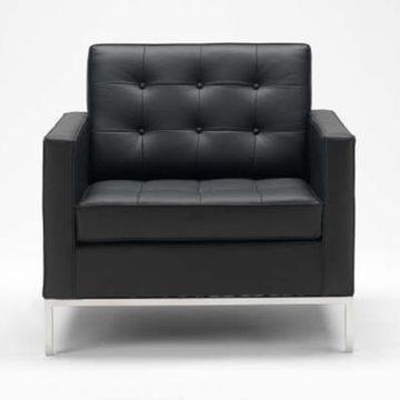 Кресло Florence Knoll Style  (кожа) (by Steel Arts)