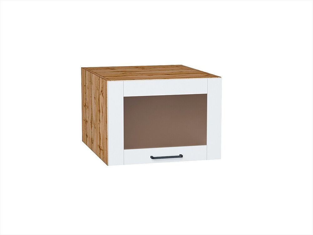 Шкаф верхний горизонтальный остекленный глубокий Флэт Плюс