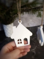 Елочные игрушки "Домики" набор 2 шт