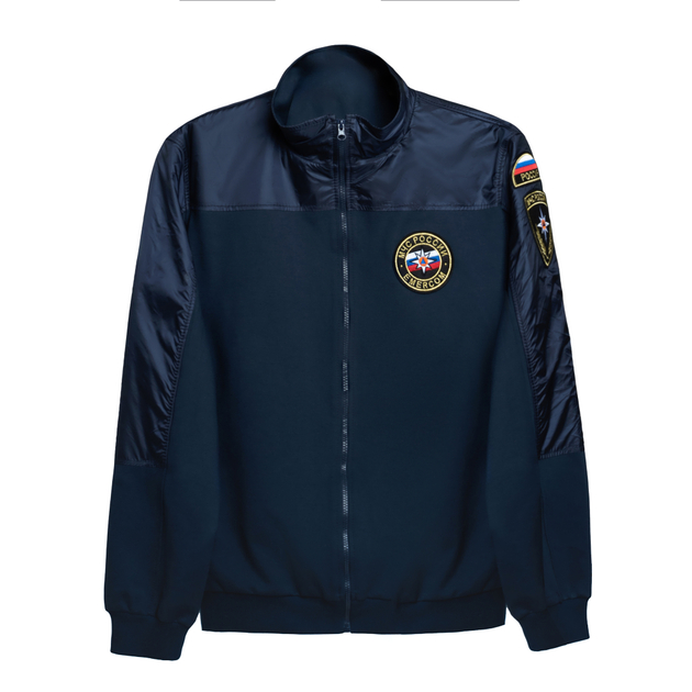 Кофта трикотажная с вставками из болония для сотрудников "ПСЦ, МЧС, МВД, ФСБ, Прокуратуры"