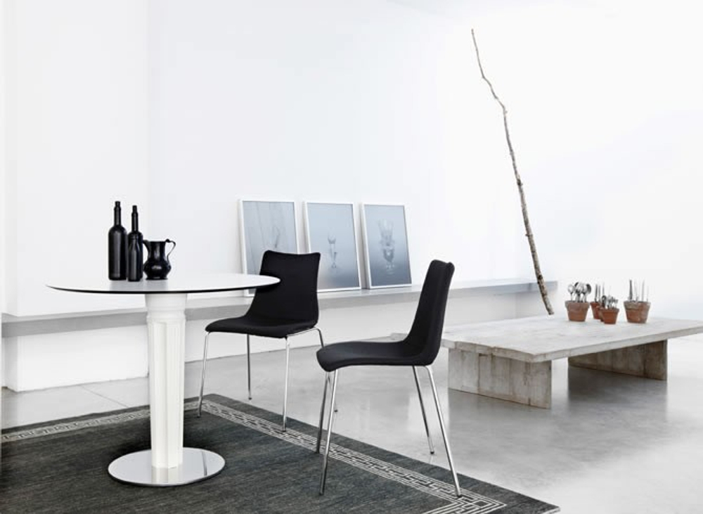 Стул с обивкой Scab Design Zebra Pop 4 legs, хром, черный