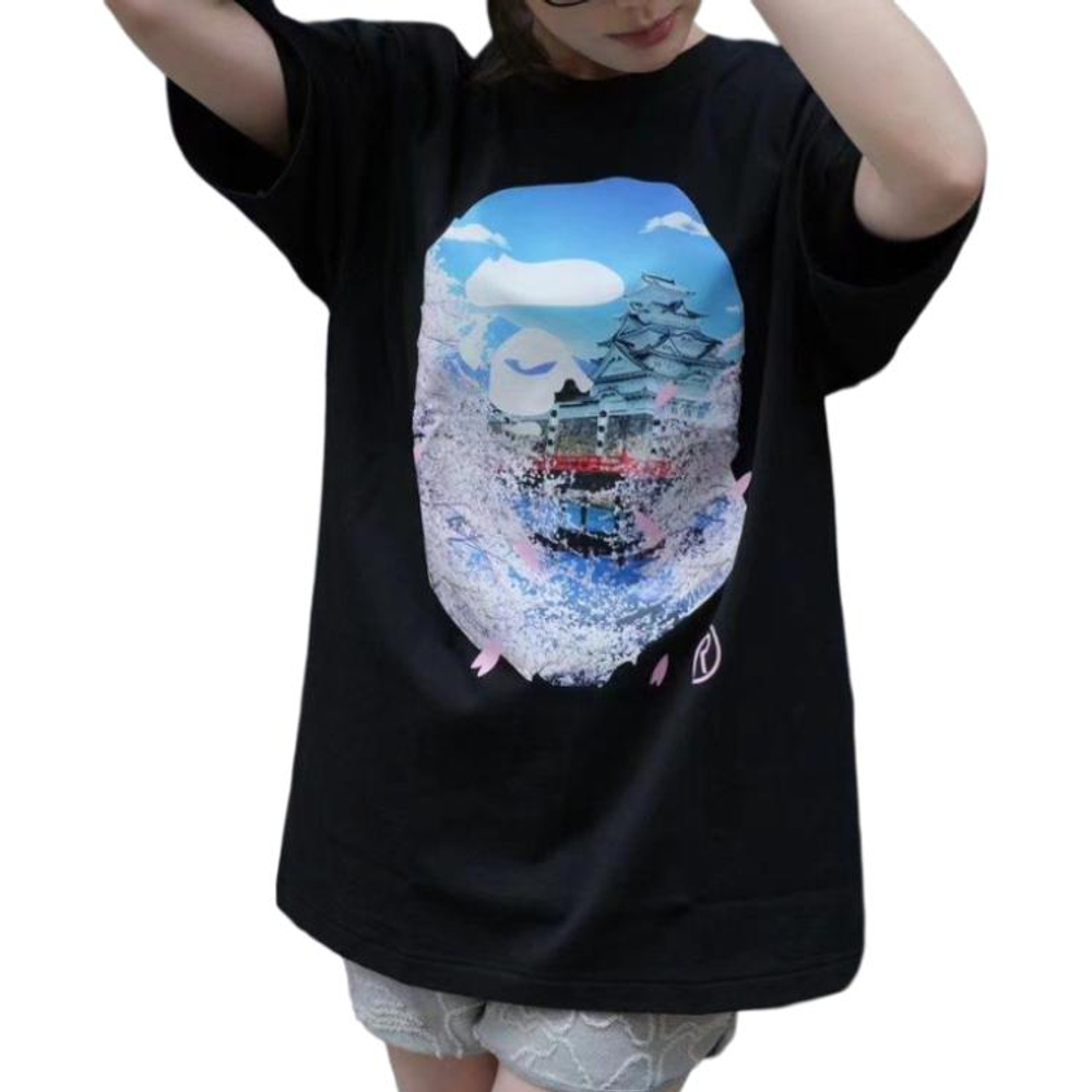 A Bathing Ape Sakura Photo Ape Head Ii Tee черный