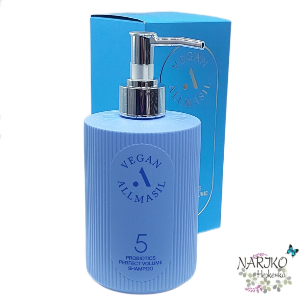 Шампунь для объёма волос с пробиотиками ALLMASIL 5 Probiotics Perpect Volume Shampoo, 500 мл.