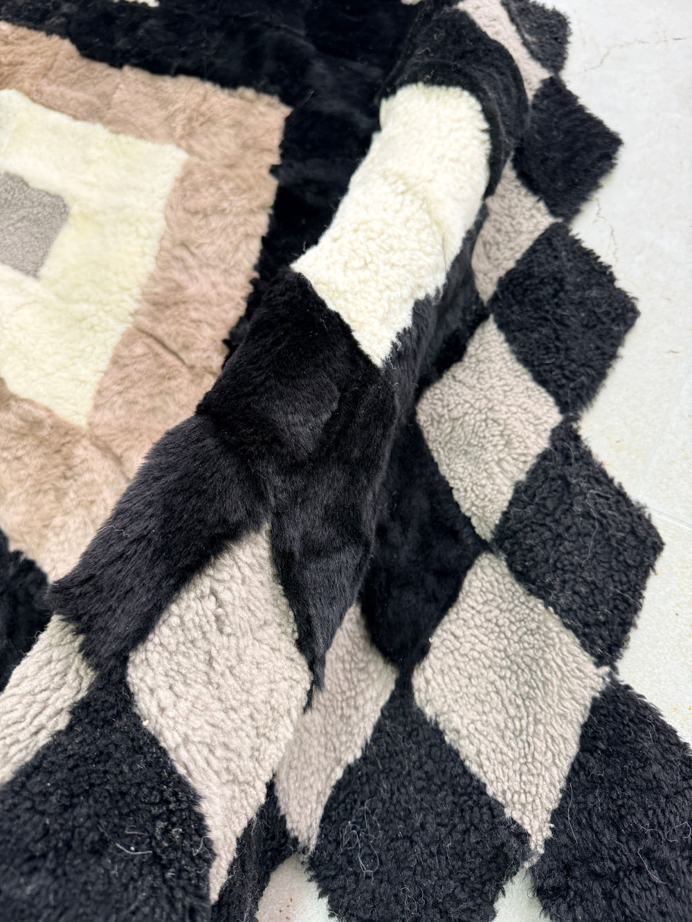 Покрывало меховое ковер из шкуры овчины