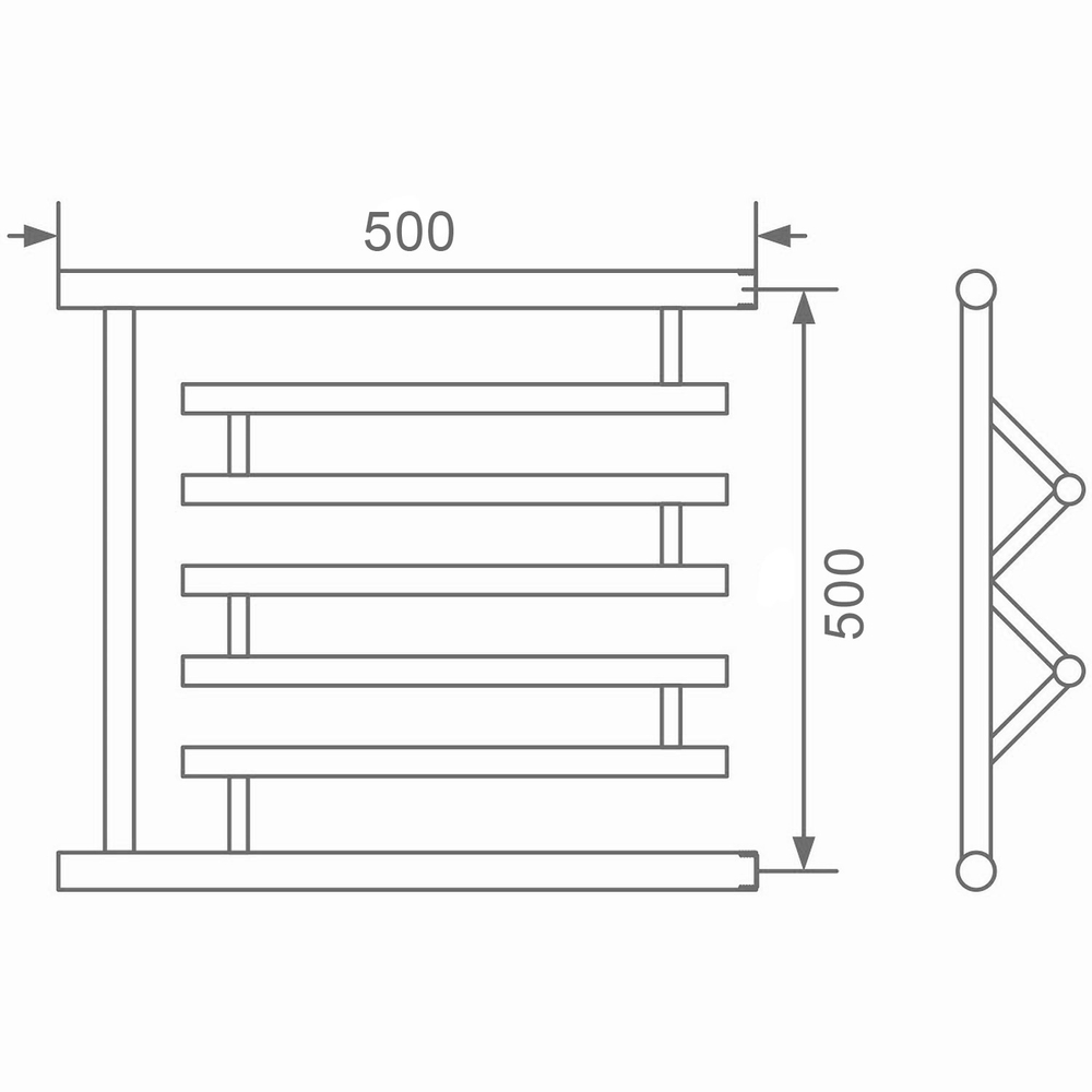 Полотенцесушитель MIXLINE SIMPLE PM3 50х50 1''