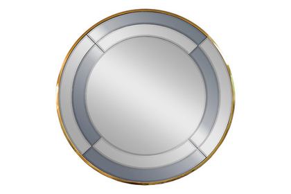Зеркало декоративное круглое 91см Garda Decor в зеркальной раме с золотом