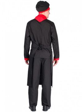 Костюм мужской "Су-Шеф" (черный/красный)