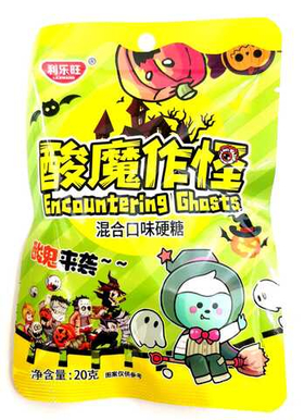 Кислые леденцы Lilewang Ghosts дом с приведеньями 20 гр зеленый