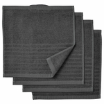 Набор полотенец IKEA VAGSJON (ВОГШЁН), Темно-серый, 30х30 см, 4 шт