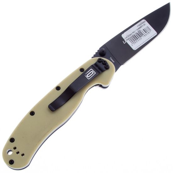 Складной нож Ontario RAT 1 Folder ONT/8868TN c клинком из стали D2, рукоять GRN