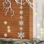 Подвеска «Хрустальные снежинки 26 см, Прозрачный