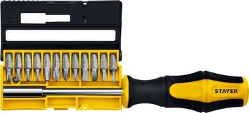 STAYER Hercules-B13, 13 предм., отвертка-битодержатель с насадками (25813)