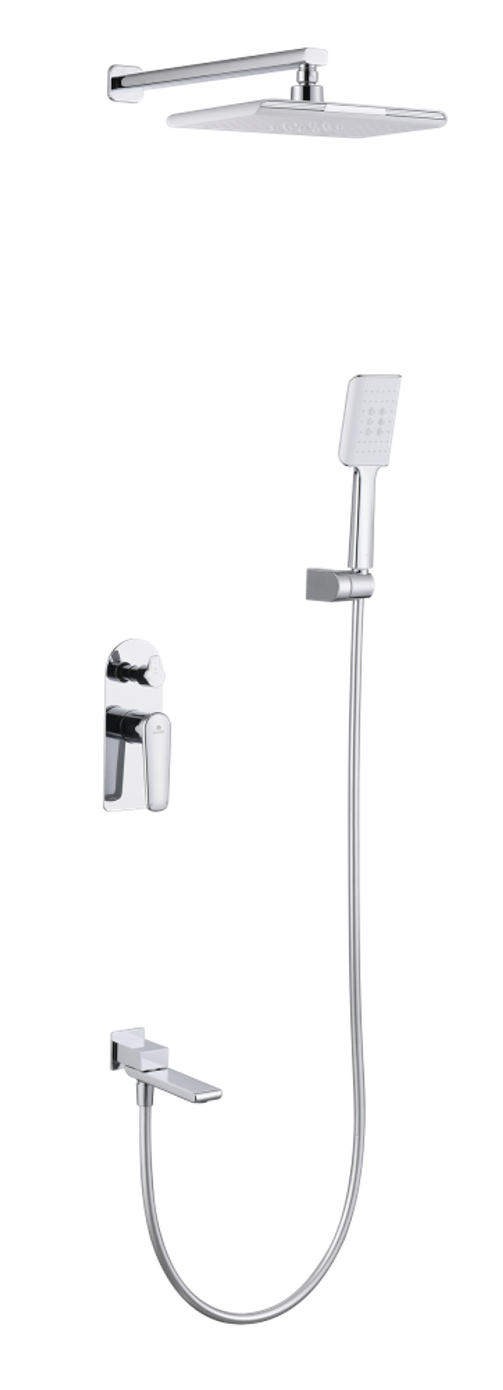 02165 Смеситель встраиваемый для душа с 3-функ. (ХРОМ) GANZER (6/1шт)