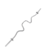Гриф для штанги BB-102 W-образный, d=25 мм, металлический, с металлическими замками, хром, 120 см