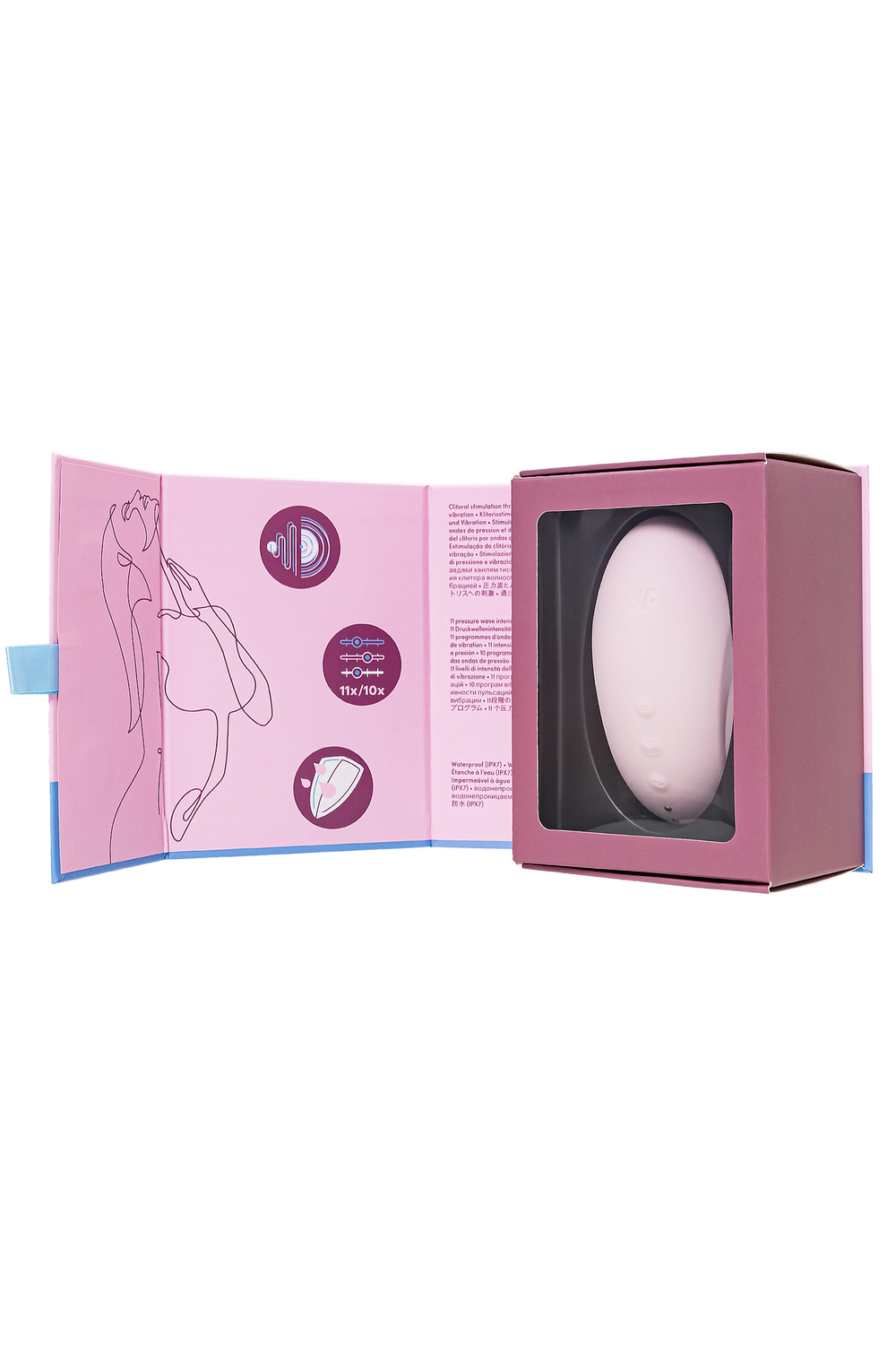 Вакуум-волновой бесконтактный стимулятор клитора Satisfyer Vulva Lover 3, силикон, розовый