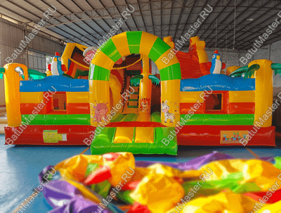 Батут "Мульти Сафари Утка"  7*6*4 м, с окнами по бокам