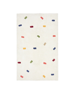 Ковер Epifania белый хлопок с разноцветными точками 90 x 150 см