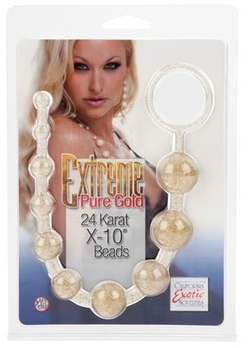 Золотые анальные бусы EXTREME