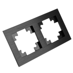 Рамка 2-местная, металл, STEKKER MFR00-7002-05, серия Катрин, черный 50016