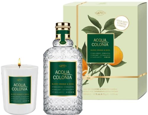 4711 Acqua Colonia Blood Orange & Basil Duo Set Eau de Cologne 100ml + Kerze 72g Set 1 pcs