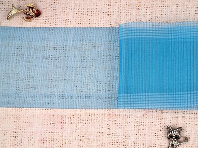 Лента гофре, ш. 10-10,5 см, голубой