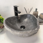 Раковина из речного камня RS-63512 (43*39*16) 0122