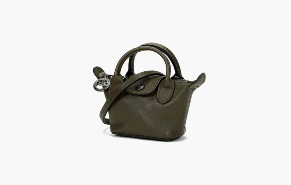 Longchamp Le Pliage Xtra XS Leather Cuir Crossbody Bag &quot;Dark Sage&quot;