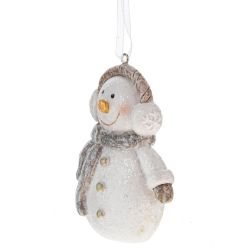 GAEM Фигурка декоративная подвесная "Снеговик", L7 W3,5 H9 см, 2в.