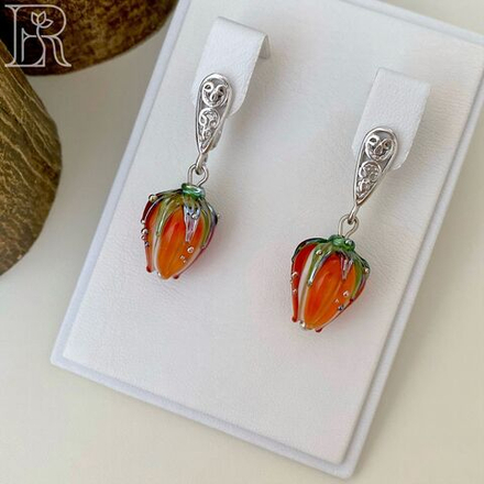 Серьги Физалис