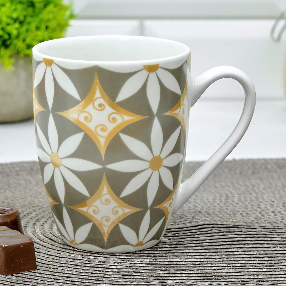 Кружка 350мл керамическая, цвет в ассортименте, NN-1008361