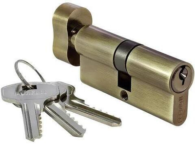 Ключевой цилиндр с заверткой (70 мм) 70CK бронза античная