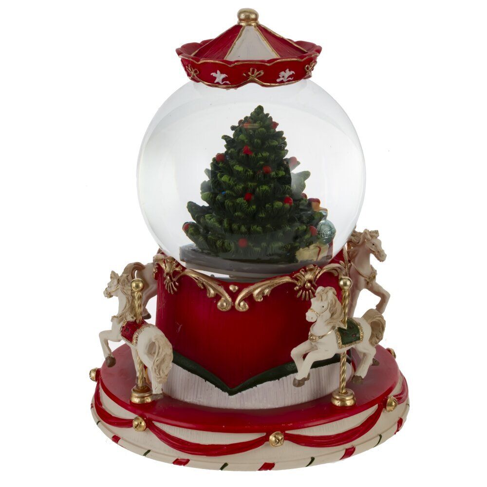 GAEM Фигурка декор в стекл шаре "Карусель" (движ, муз, подсвет 3хААА, н/п), D 10 см, L14 W14 H18 см