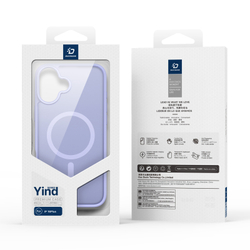 Прозрачный матовый чехол светло-фиолетовый цвет и с MagSafe для iPhone 16 Plus, серия Yind Series от Dux Ducis