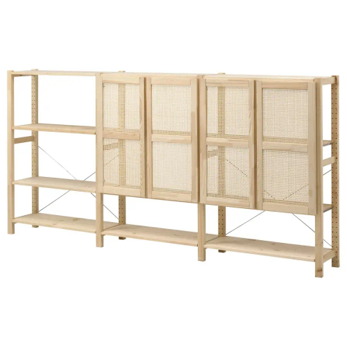 Книжный шкаф - IVAR IKEA/ ИВАР ИКЕА,  259х124 см, под беленый дуб
