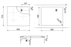 Встраиваемая индукционная варочная панель Smeg SI1M7633B
