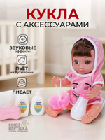 Пупс функциональный с аксесс., коробка SNB1680