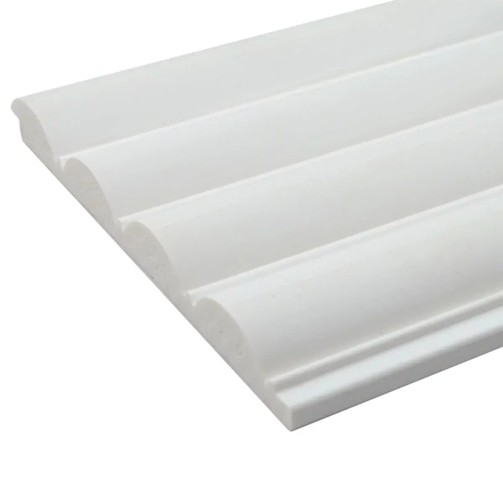 Панель вспененный полистирол 3D RAIL EAST Волна Белая 120х2700 мм