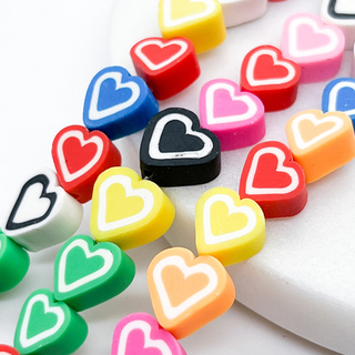 Бусина Сердце, каучук, размер около 8,5-10 мм, цена за набор 9 шт