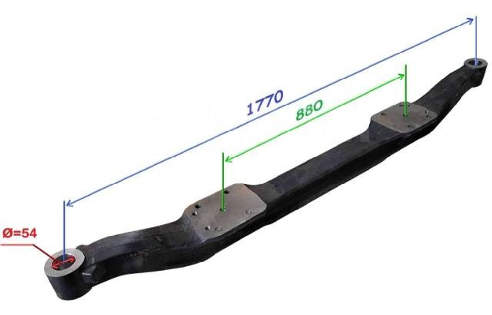 Балка передняя в сборе (шкворень 55*54,2*54х232мм) Х3000 HDZ95T040010146