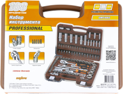 OMT108S Набор инструмента универсальный 1/4", 3/8", и 1/2"DR, 108 предметов