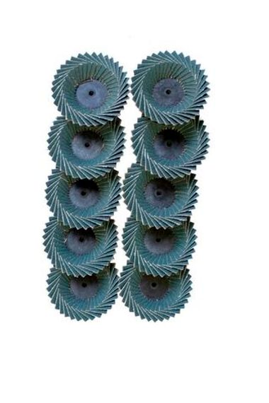 Круг абразивный циркониевый шлифовальный лепестковый 75мм (№100)(к-т 10шт) RockForce##Rock FORCE RF-FD3100Z