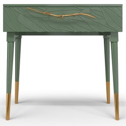 Консоль Арт Колор leaves Стайл Голд Зеленый нефрит