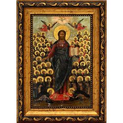 Всемилостивый Спас. Икона Иисуса Христа на холсте.