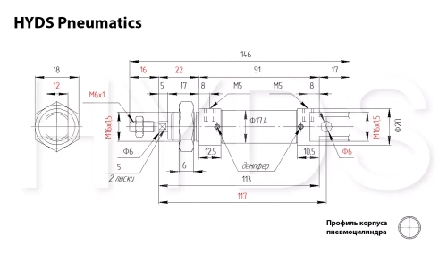 DSNU-16-35-PPV-A Пневмоцилиндр