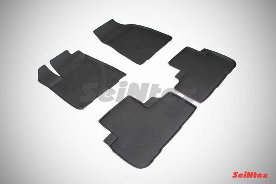 Резиновые коврики в салон Toyota Highlander III (2013-2019) [3 ряда] "Высокий борт"