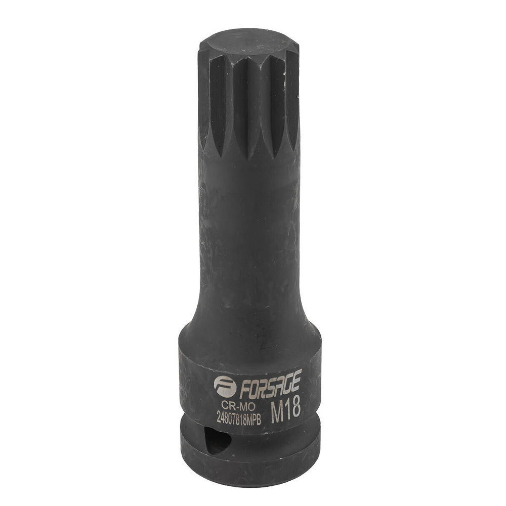 Головка-бита SPLINE ударная M18,1/2'' Forsage F-24807818MPB